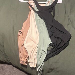 Set of Four Ribbed Tank Tops